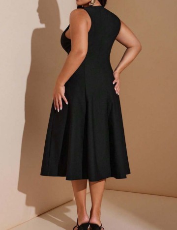 Rochie midi Shein Curve+, negru