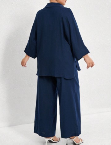 Compleu Shein Curve+, albastru