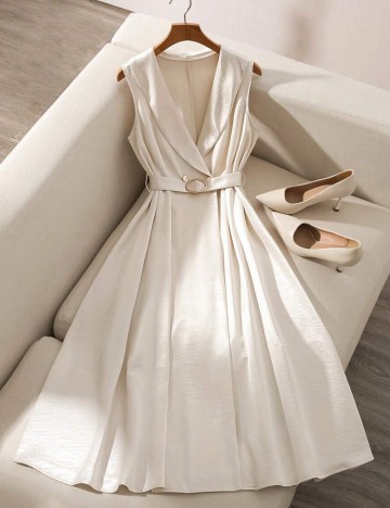 Rochie maxi Shein, crem