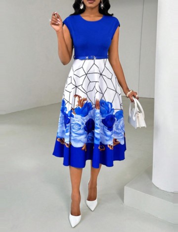 Rochie midi Shein, mix culori