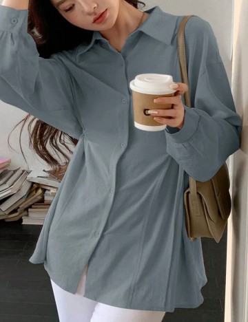 Cămașă Shein, albastru