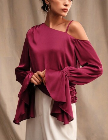 Cămașă Shein, vișiniu