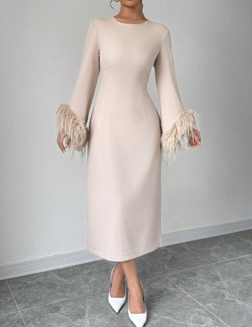 Rochie midi Shein, bej