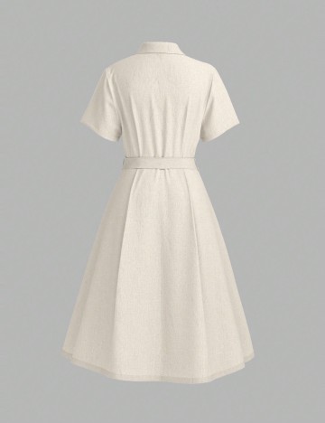 Rochie midi Shein Curve+, bej