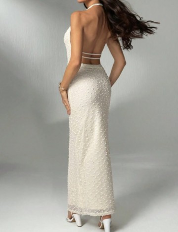 Rochie maxi Shein, crem