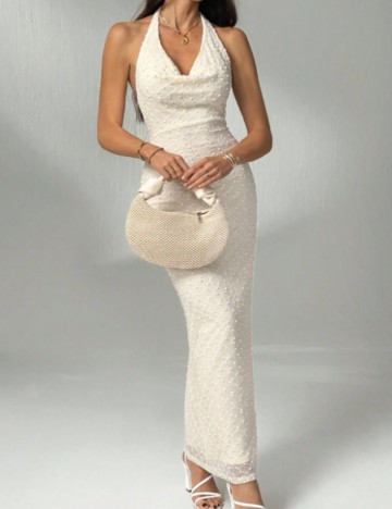 Rochie maxi Shein, crem