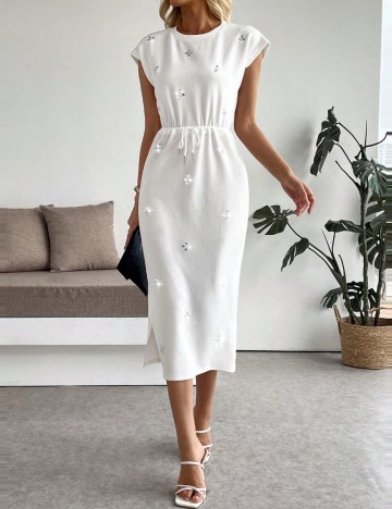 Rochie midi Shein, alb