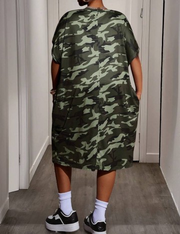 Rochie midi Shein Curve+, mix culori