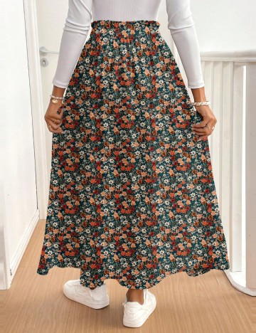 Fustă midi Shein, mix culori