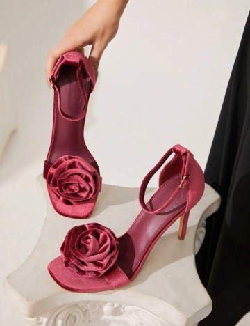 Sandale Cu Toc Shein, vișiniu