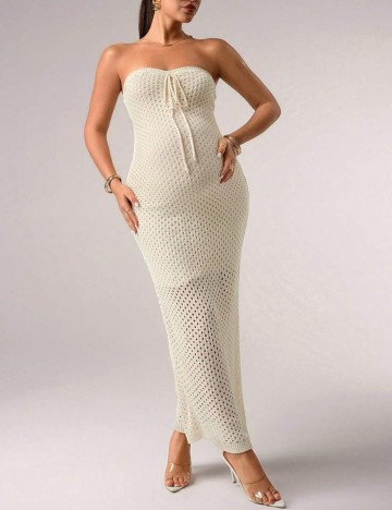 Rochie maxi Shein, crem