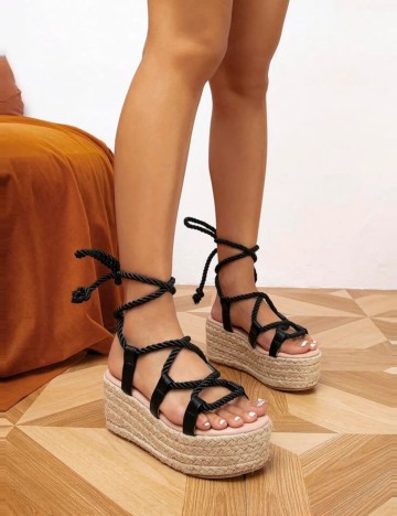 Sandale cu platformă Shein, negru