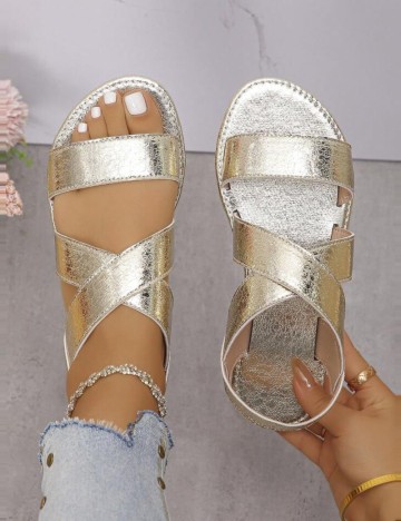 Sandale Shein, auriu