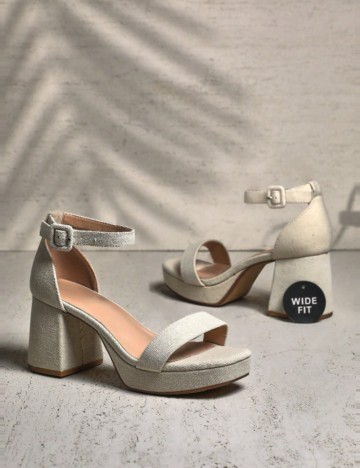 Sandale Cu Toc Shein, crem