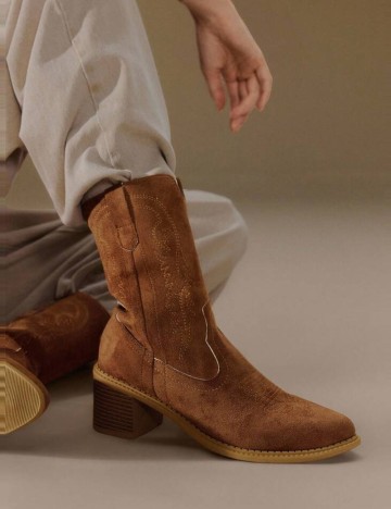 Cizme cu toc Shein, maro