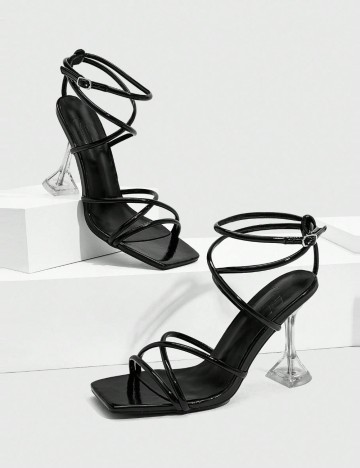 Sandale Cu Toc Shein, negru