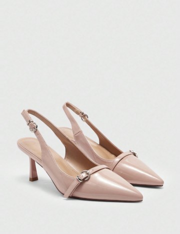 Saboți cu toc Shein, roz