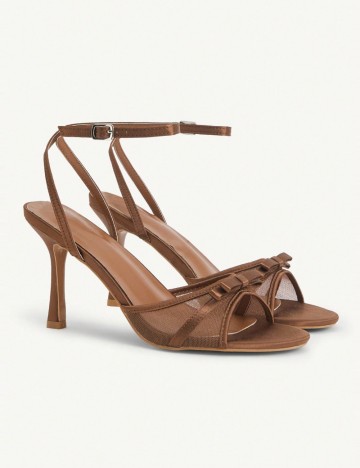 Sandale Cu Toc Shein CUCCOO, maro