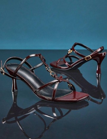 Sandale Cu Toc Shein, vișiniu