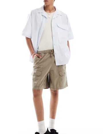 Cămașă cu m&acirc;necă scurtă Collusion, albastru