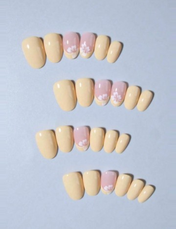 Set Unghii false Shein, galben