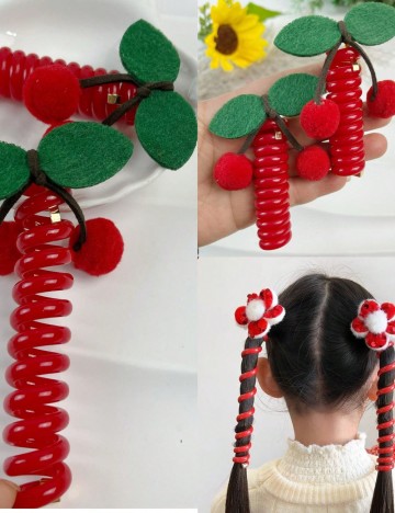 Set accesorii pentru păr Shein, roșu