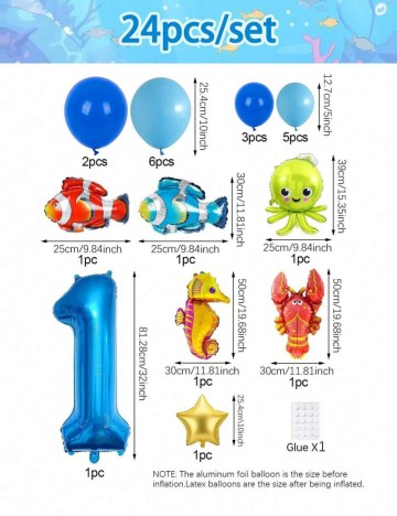 Set baloane Shein, mix culori