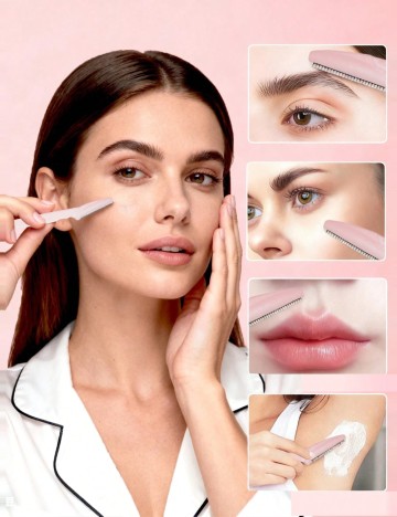 Set lame faciale Shein, roz