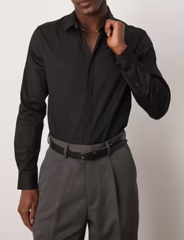 Cămașă ASOS, negru