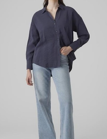 Cămașă Vero Moda, albastru