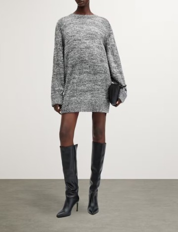 Rochie mini Allsaints, argintiu