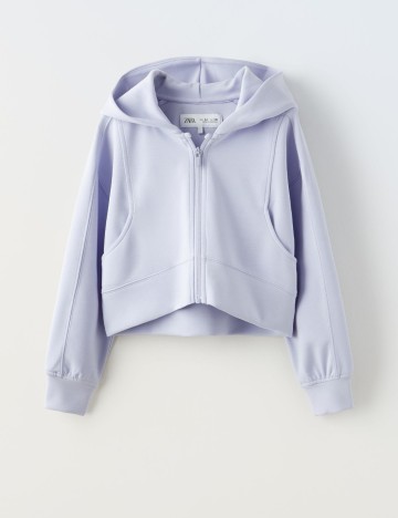 Hanorac Cu Fermoar Zara, mov