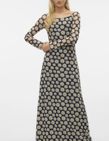 Rochie maxi SOMETHING NEW, negru