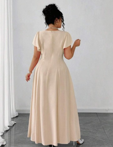 Rochie maxi Shein Curve+, bej