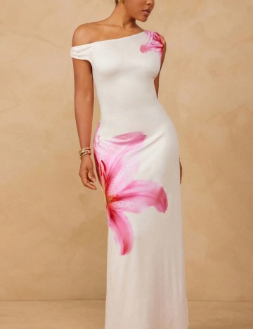 Rochie maxi Shein, crem