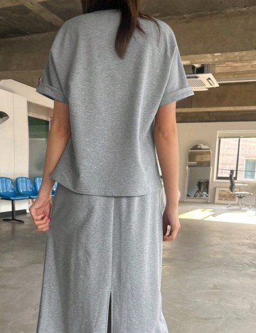 Tricou Shein DAZY, gri