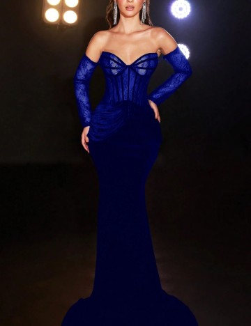 Rochie de ocazie Shein, albastru