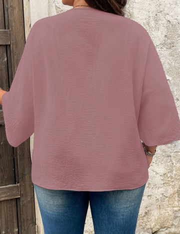 Cămașă Shein Curve+, roz