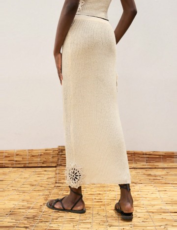 Fustă maxi Shein, crem