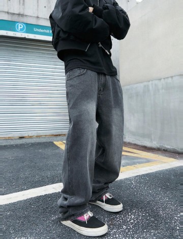 Jeans Shein MANFINITY, gri