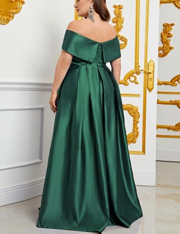 Rochie de ocazie Shein Curve+, verde