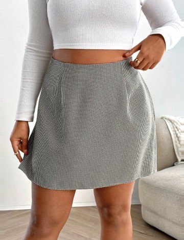 Fustă mini Shein Curve+, maro