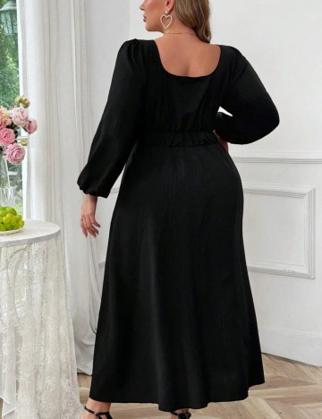 Rochie midi Shein Curve+, negru