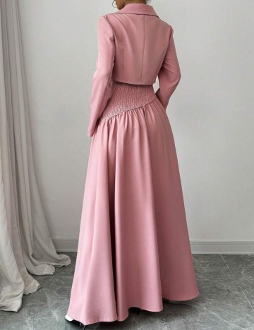 Set rochie și sacou Shein, roz