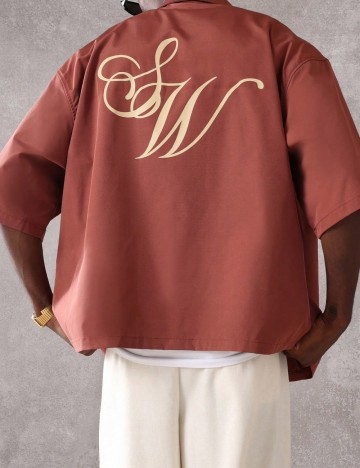 Cămașă Shein, cărămiziu