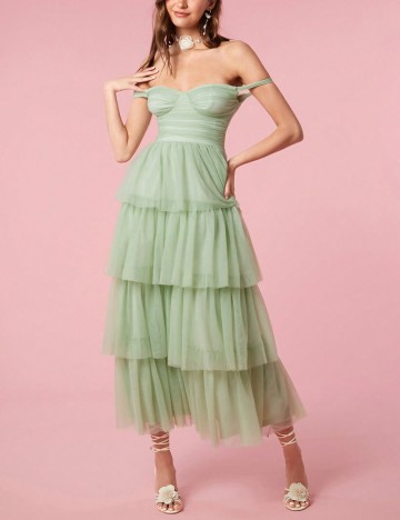 Rochie maxi Shein, verde