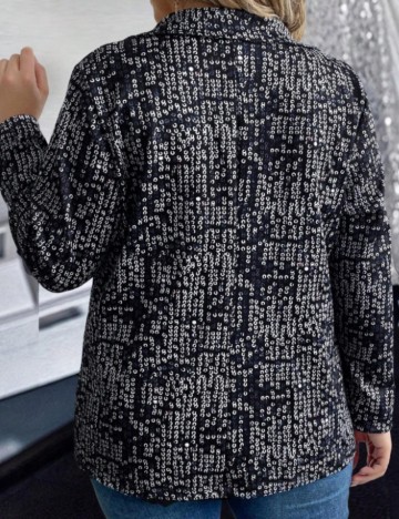 Sacou Shein Curve+, negru