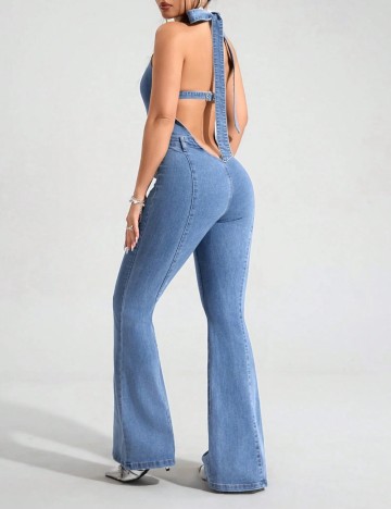 Salopetă lungă Shein, albastru