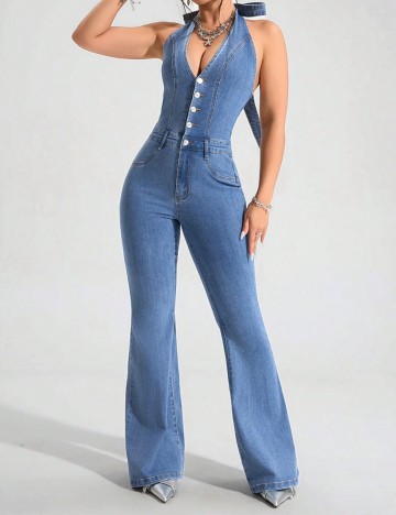 Salopetă lungă Shein, albastru