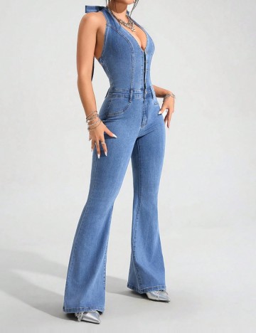 Salopetă lungă Shein, albastru